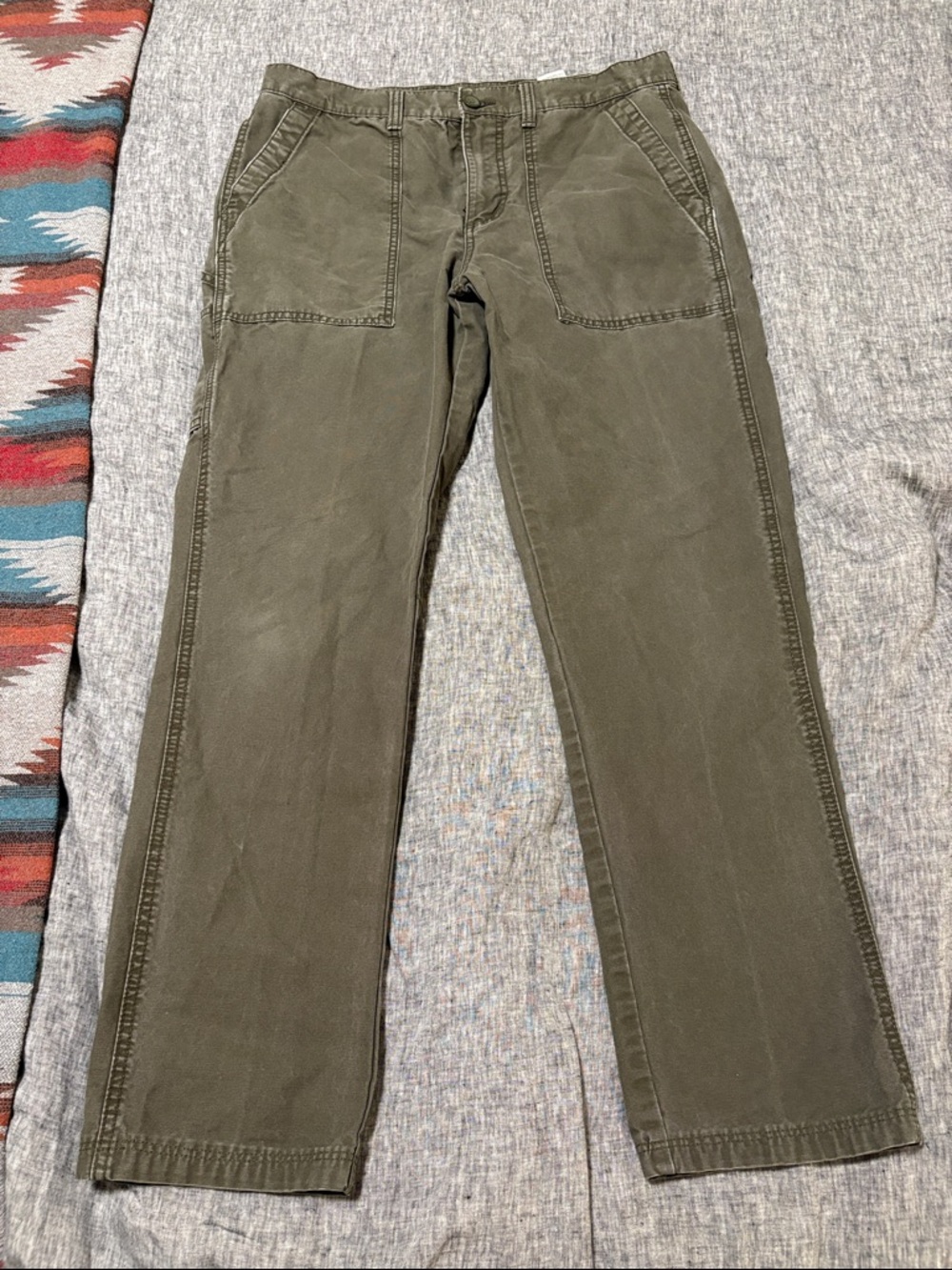 Olive Green Men’s Workwear Utility Pants